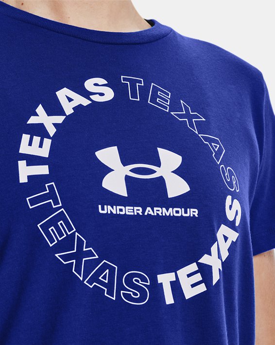 Women's UA Texas Short Sleeve, Blue, pdpMainDesktop image number 3
